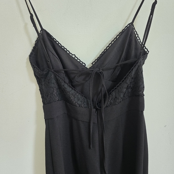 Wayf black lace bodice wide leg jumpsuit - Picture 10 of 12